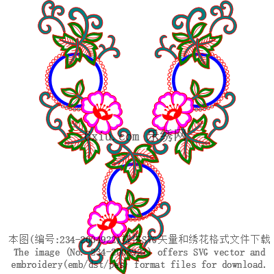 svg矢量绣花图下载