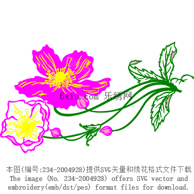 svg矢量绣花图下载