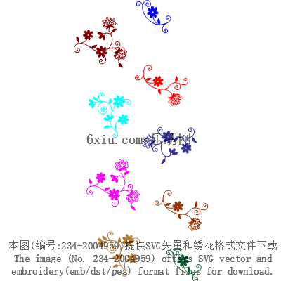 svg矢量绣花图下载