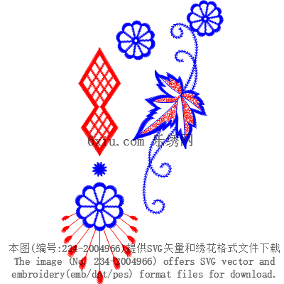 svg矢量绣花图下载