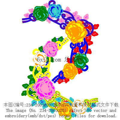 svg矢量绣花图下载