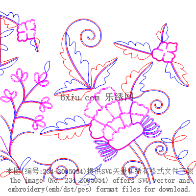 svg矢量绣花图下载
