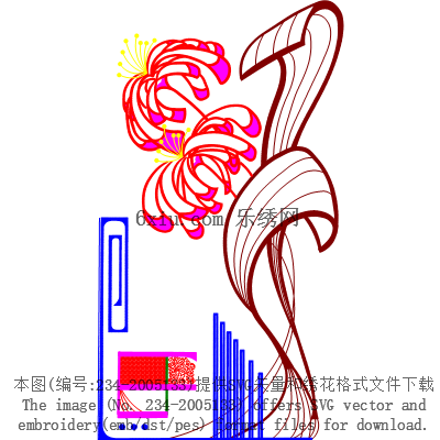 svg矢量绣花图下载