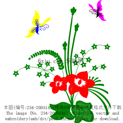 svg矢量绣花图下载