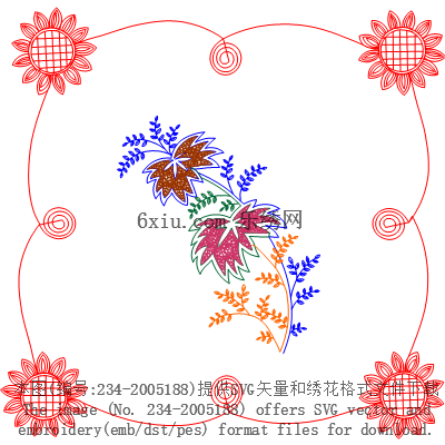 svg矢量绣花图下载