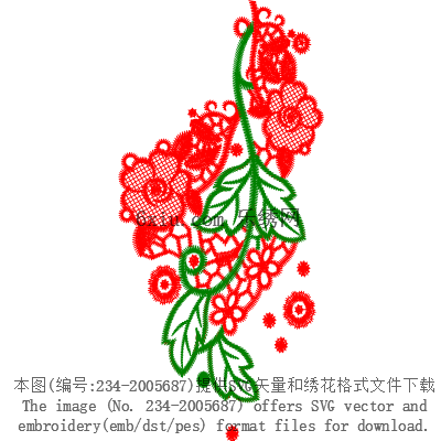 svg矢量绣花图下载