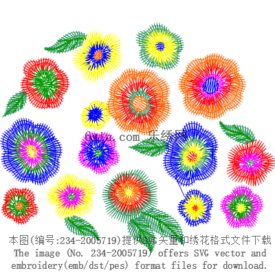 svg矢量绣花图下载