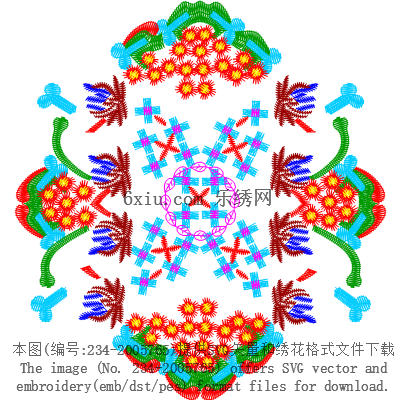 svg矢量绣花图下载