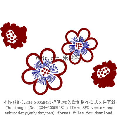 svg矢量绣花图下载