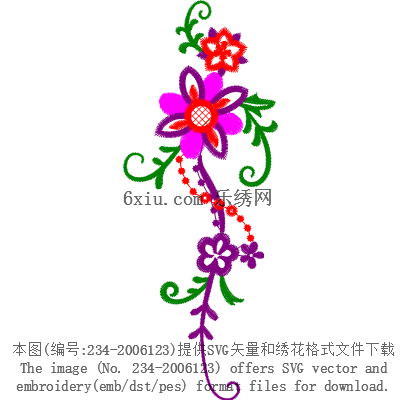svg矢量绣花图下载