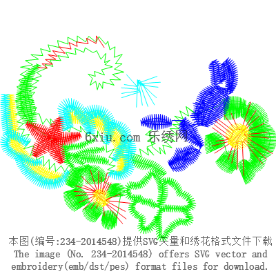 svg矢量绣花图下载