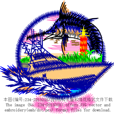 svg矢量绣花图下载