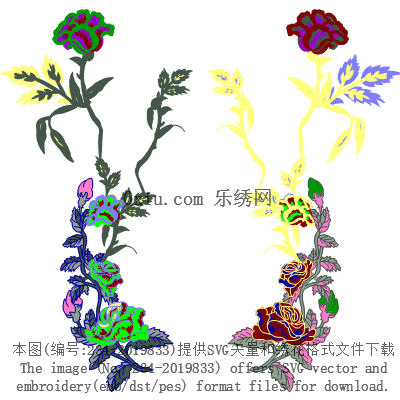 svg矢量绣花图下载