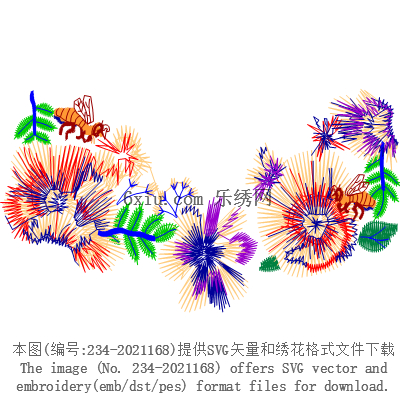 svg矢量绣花图下载