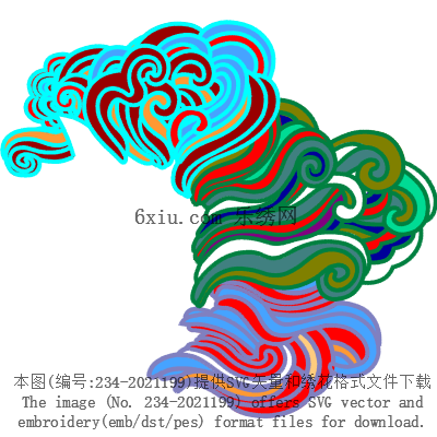 svg矢量绣花图下载