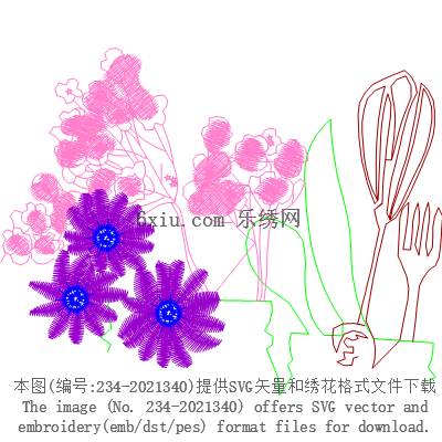 svg矢量绣花图下载
