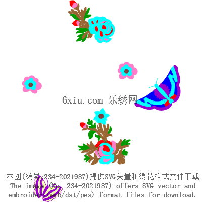 svg矢量绣花图下载