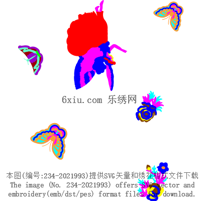 svg矢量绣花图下载