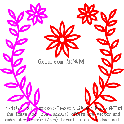 svg矢量绣花图下载