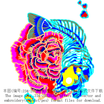 svg矢量绣花图下载