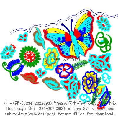 svg矢量绣花图下载