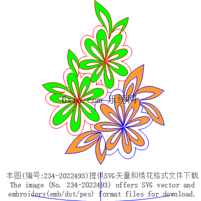 svg矢量绣花图下载
