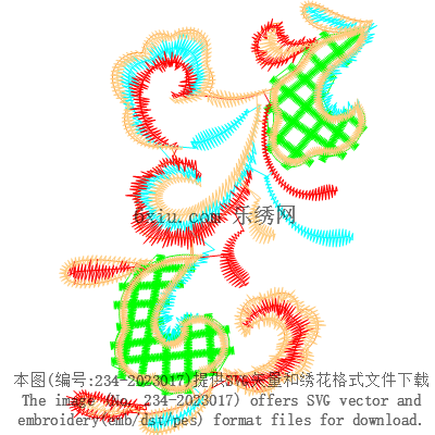 svg矢量绣花图下载