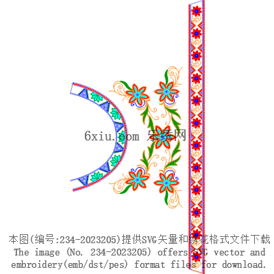 svg矢量绣花图下载