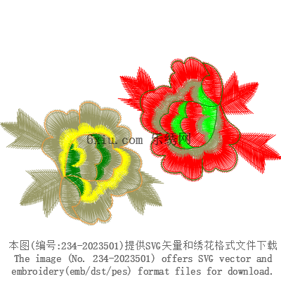 svg矢量绣花图下载