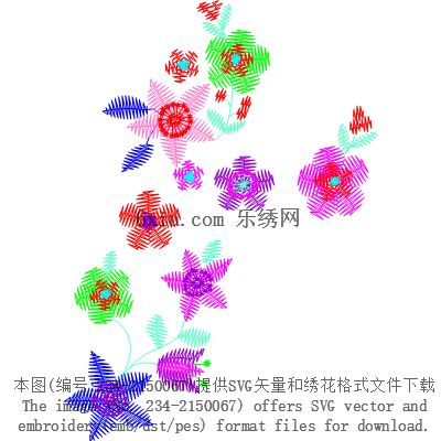 svg矢量绣花图下载