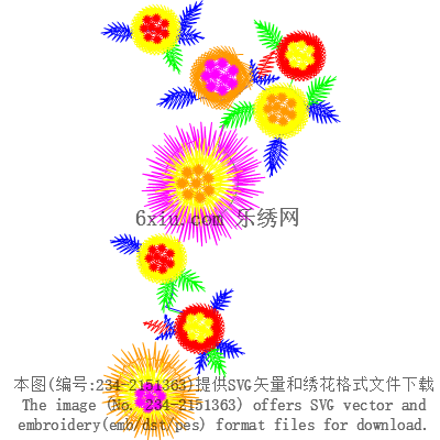 svg矢量绣花图下载