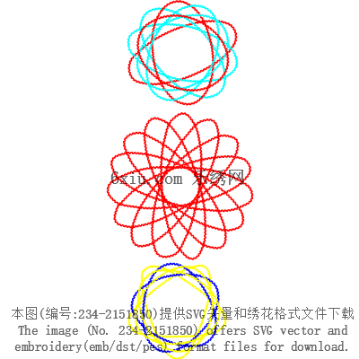 svg矢量绣花图下载