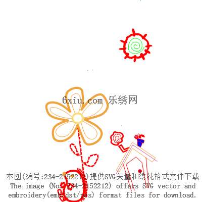 svg矢量绣花图下载