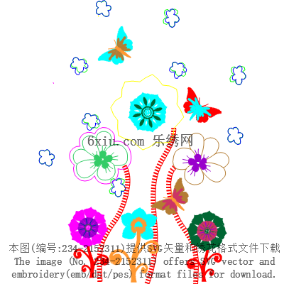 svg矢量绣花图下载