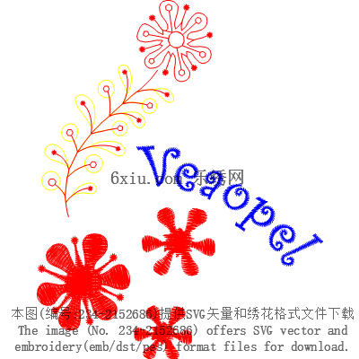 svg矢量绣花图下载