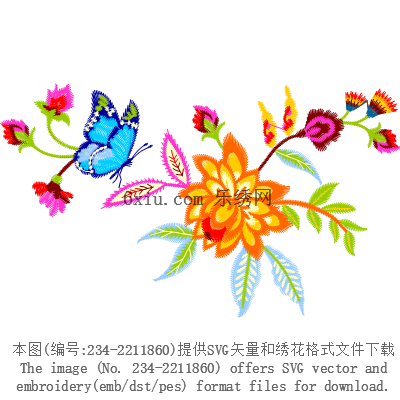 svg矢量绣花图下载