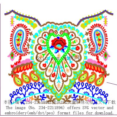 svg矢量绣花图下载
