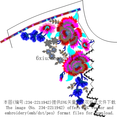 svg矢量绣花图下载