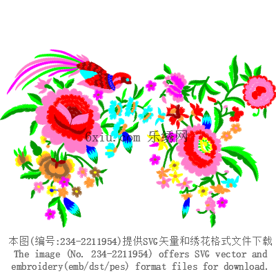 svg矢量绣花图下载