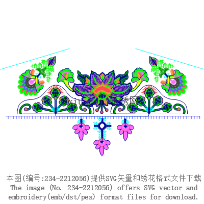 svg矢量绣花图下载