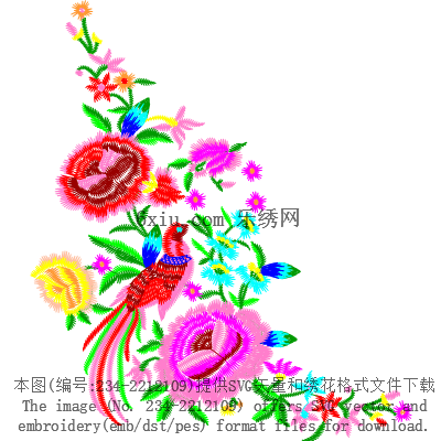 svg矢量绣花图下载