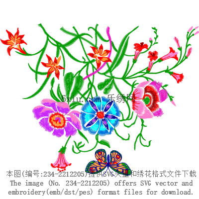 svg矢量绣花图下载
