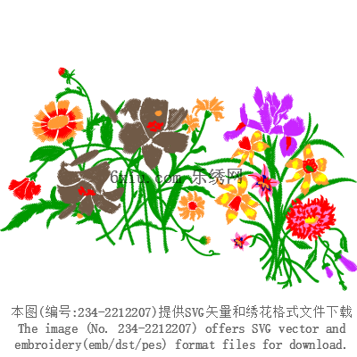svg矢量绣花图下载