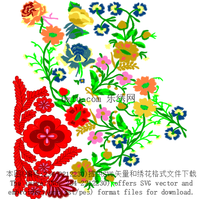 svg矢量绣花图下载