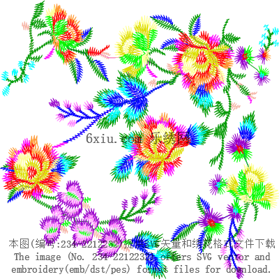 svg矢量绣花图下载