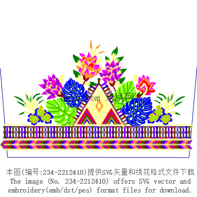 svg矢量绣花图下载