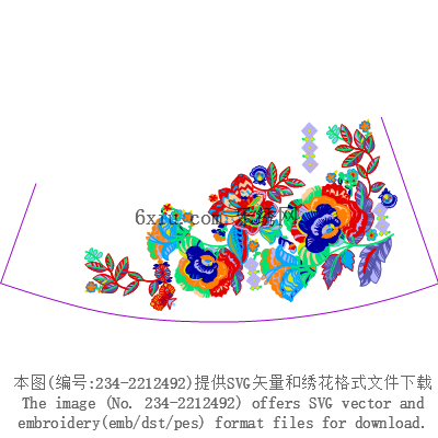 svg矢量绣花图下载