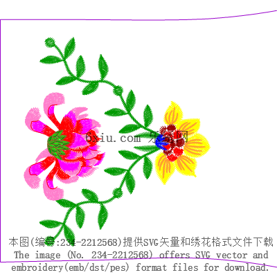 svg矢量绣花图下载