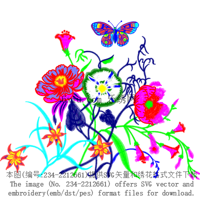 svg矢量绣花图下载