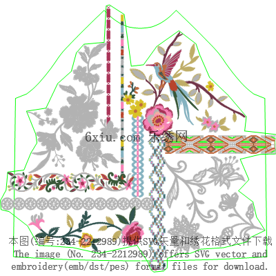 svg矢量绣花图下载